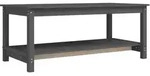 vidaXL Couchtisch Grau 110x55x45 cm Massivholz Kiefer