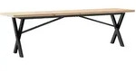 vidaXL Couchtisch X-Gestell 160x40x45,5 cm Massivholz Kiefer Stahl