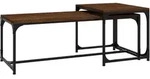 vidaXL Couchtische 2 Stk. Braun Eichen-Optik Holzwerkstoff