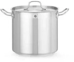 HENDI Schmortopf hoch - mit Deckel, Profi Line, 9,8L, ⌀240x(H)220mm