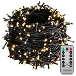 Monzana Lichterkette 40m 400 LED warmwei&szlig; Fernbedienung