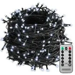 Monzana Lichterkette 40m 400 LED kaltwei&szlig; Fernbedienung