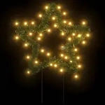vidaXL Weihnachtssterne mit Erdspie&szlig;en 3 Stk. 50 LEDs 29 cm