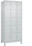 C+P Schlie&szlig;fachschrank Classic PLUS, F&uuml;&szlig;e, 3 Abteile, 1950x900x500mm, 7035/7035