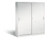 C+P Schiebet&uuml;renschrank Acurado-2000 | HxBxT 195x160x40cm | Lichtgrau von...