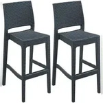 CLP 2er Set Barhocker Jamaica dunkelgrau