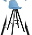 CLP Barhocker Corbin Kunstleder Square blau/schwarz