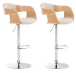 CLP 2er Set Barhocker Kingston Stoff natura/creme