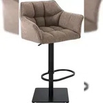 CLP Barhocker Damaso Stoffbezug terrabraun/schwarz