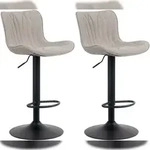 CLP 2er Set Barhocker Linus taupe/Stoff