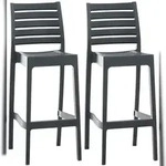 CLP 2er Set Barhocker Ares dunkelgrau