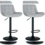 CLP 2er Set Barhocker Tover grau/Kunstleder
