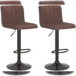 CLP 2er Set Barhocker Jamie Samt braun