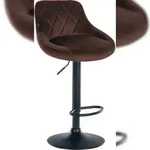 CLP Barhocker Lazio Samt braun/schwarz