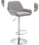 CLP Barhocker Braga Stoff grau/chrom