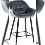 CLP Barhocker Gibson dunkelgrau/Samt