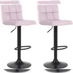 CLP 2er Set Barhocker Feni Samt rosa