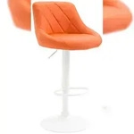 CLP Barhocker Lazio Kunstleder orange/wei&szlig;
