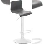 CLP Barhocker Hover Kunststoff grau/Metall matt weiss