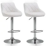 CLP 2er Set Barhocker Lazio Kunstleder wei&szlig;