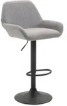 CLP Barhocker Braga Stoff grau/schwarz