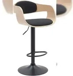 CLP Barhocker Kingston natura/schwarz/Stoff
