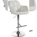 CLP Barhocker Natoma Samt creme/Metall in Chromoptik