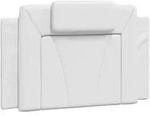 vidaXL Kopfteil-Kissen "Viana" Wei&szlig; 90 cm Kunstleder
