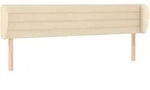 vidaXL Kopfteil mit Ohren Creme 203x23x78/88 cm Stoff