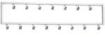 WOHNLING Wandgarderobe Garderobe Metall 80 cm Silber Flur Hakenleiste Paneel