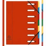 Exacompta 55075E 8x Ordnungsmappe HARMONIKA mit ausgestanzten Fenstern und Gummizug,