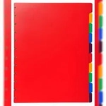 Exacompta 86003E 10x Register f&uuml;r herausnehmbare Prospekth&uuml;llen aus PP 300&mu;,