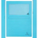 Exacompta 50152E 100er Packung Fenstermappen BAHIA 160g/qm - 22x31 cm - Hellblau