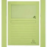 Exacompta 50153E 100er Packung Fenstermappen BAHIA 160g/qm - 22x31 cm - Hellgr&uuml;n