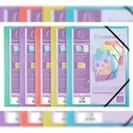 Exacompta 55279E 25x Sammelmappe A4 mit Gummizug und 3 Klappen, PP, Kreacover Pastell