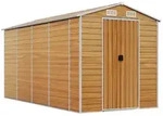 vidaXL Ger&auml;tehaus Hellbraun 191x385x198 cm Verzinkter Stahl