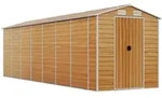 vidaXL Ger&auml;tehaus Hellbraun 191x640x198 cm Verzinkter Stahl