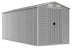 vidaXL Gartenhaus Hellgrau 191 x 470 x 198 cm Verzinkter Stahl