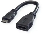 VALUE HDMI High Speed Kabel mit Ethernet, HDMI BU - Mini HDMI ST, 0,15 m
