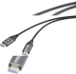 SpeaKa Professional HDMI / Glasfaser Anschlusskabel HDMI-A Stecker, HDMI-A Stecker 20