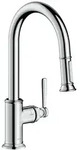 Hansgrohe AXOR Montreux Einhebel-K&uuml;chenmischer 180 mit Ausziehbrause, Polished Gold