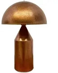 Bamyum Lipeo Tischlampe Gr&uuml;n 30cm, Pilz Lampe, Metall Lamp, Kupfer