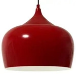 Bamyum Pendelleuchte Kreis, &Oslash;30 cm, Metall H&auml;ngelampe, Rot Lampe