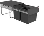 Hailo Abfallsammler 3642531 Raumspar-Tandem 2x 8,5 +18 Liter dunkelgrau