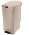 Gastronoble Rubbermaid Slim Jim End Step Pedaleimer beige 90L