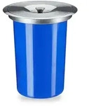 Relaxdays M&uuml;lleimer f&uuml;r Arbeitsplatte, 8 l, f&uuml;r Biom&uuml;ll, Deckel aus Edelstahl,