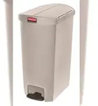 Gastronoble Rubbermaid Slim Jim End Step Pedaleimer beige 68L