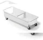 Durable Transportwagen f. 2Abfalleimer ws Metall DURABIN SQUARE 40
