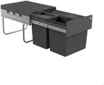 Hailo Abfallsammler 3642532 Raumspar-Tandem 2x 8,5 +18 Liter dunkelgrau
