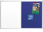 Franken Kombitafel X-tra!Line Whiteboard/Filz 60x45cm blau